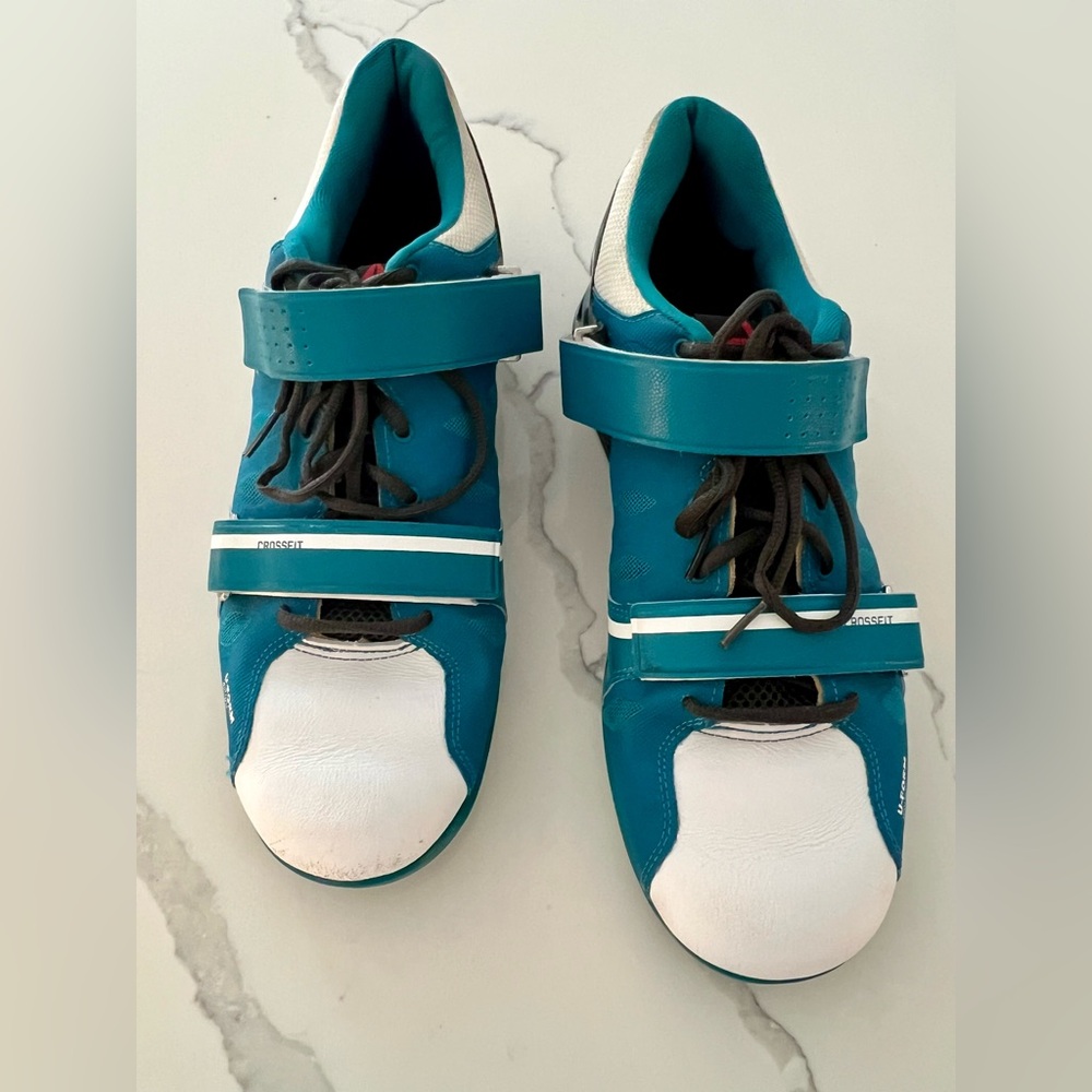 GUC Reebok Lifter Plus CF74 U-Form CrossFit Lifting Shoes, Teal, Men’s Size 12 - Picture 3 of 10